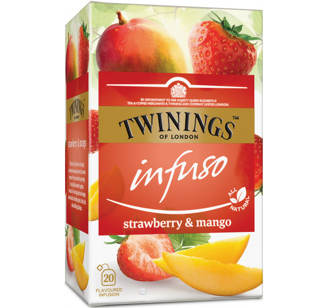 Ceai Twinings Infuzie Capsuni si Mango 20 Pliculete